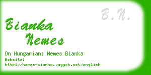 bianka nemes business card